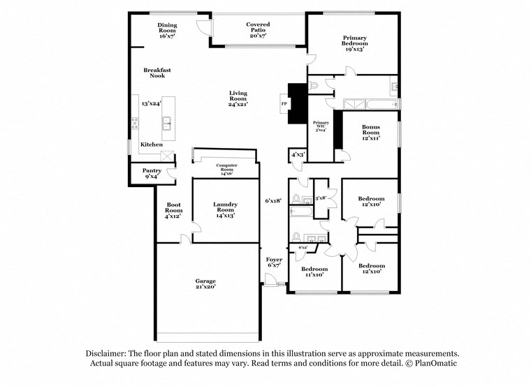 this image shows the floor plan for the residence