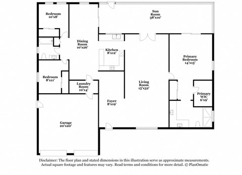 this floor plan is an approximation of our floor plan and may not include all measurements