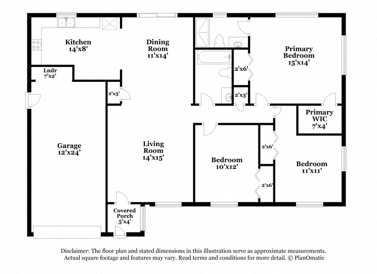 this floor plan is an approximation of the floor plan of a typical house