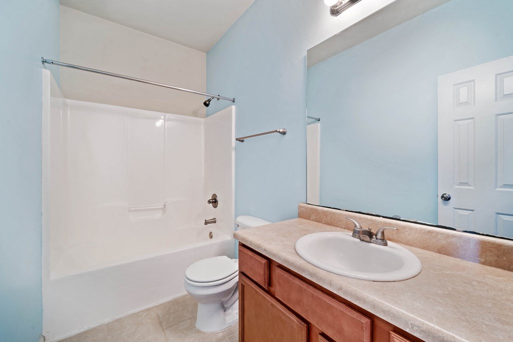 a bathroom with a sink and a toilet and a shower