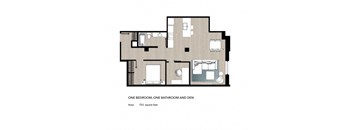 1 Bedroom, 1 Bathroom & Den