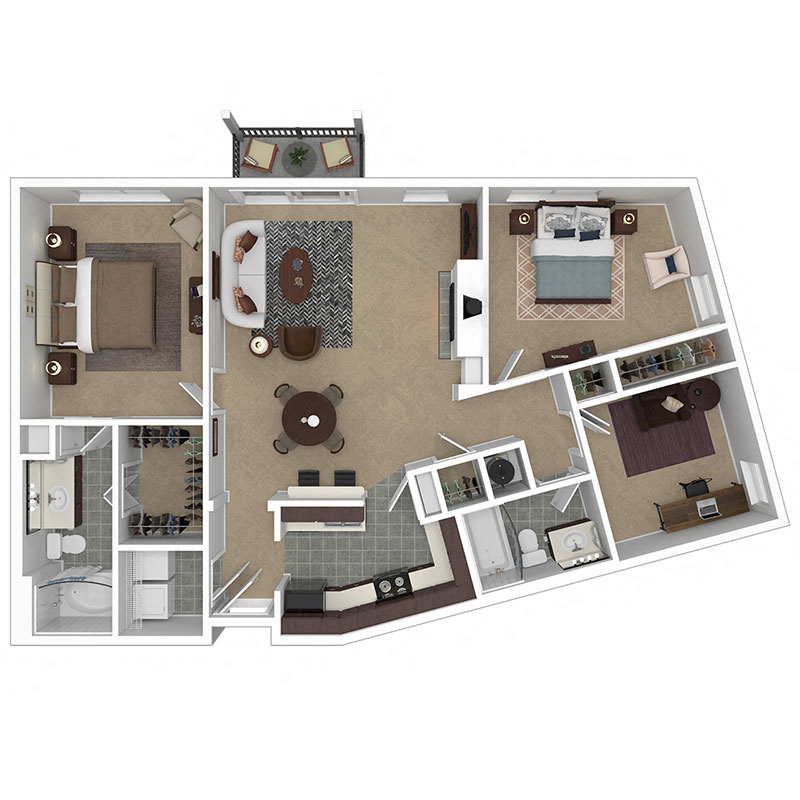Meridian at Grandview D2 Floor Plan