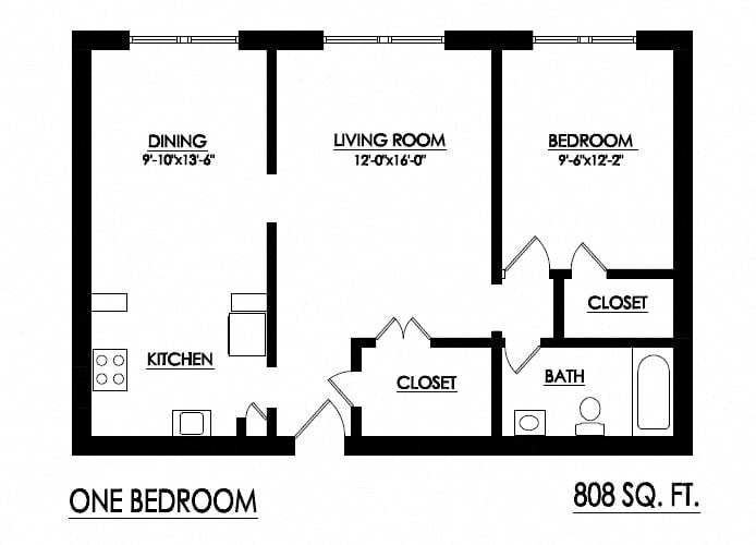 West Shore Manor 1 Bedroom Large Floorplan