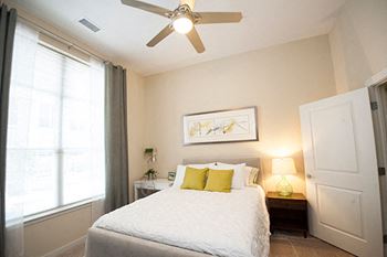 Ceiling Fan In Bedroom at Link Apartments® Manchester, Virginia