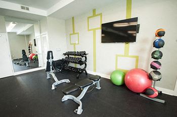 Modern Fitness Center at Link Apartments® Manchester, Virginia