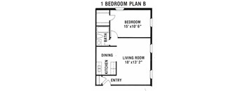 (296B) 1Bdrm, 1 Bth Plan B
