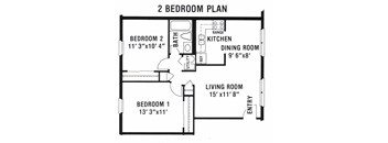 (296B) 2 Bdrm, 1 Bth
