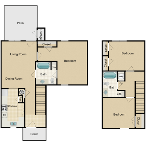 Two Rivers Townhomes 1-3 Beds Apartment for Rent - Photo Gallery 21