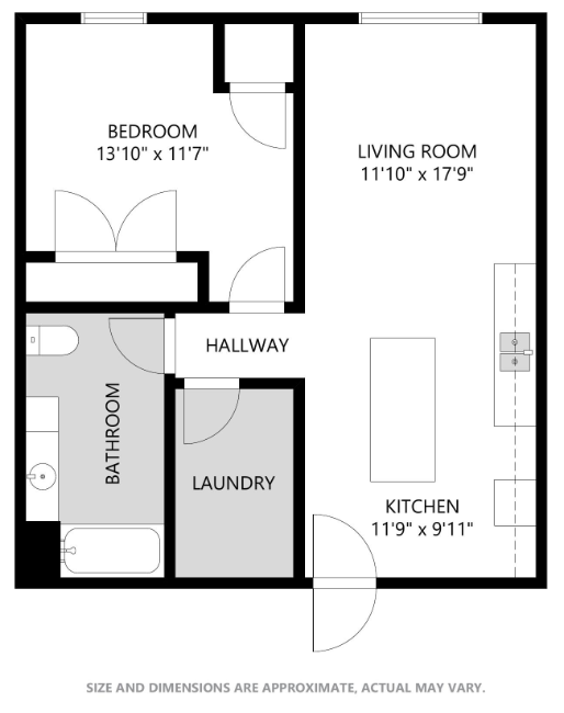 1 Bedroom Floorplan