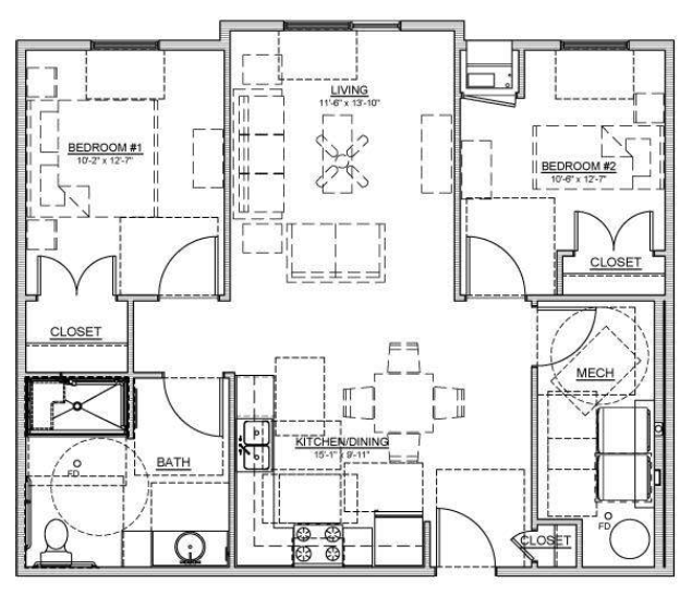2 Bedroom Floorplan