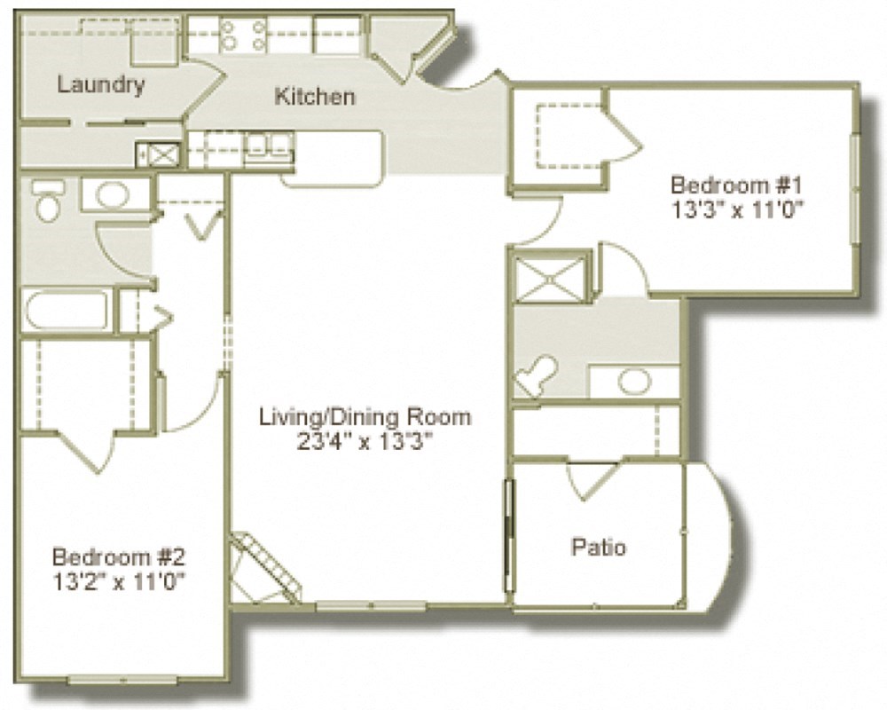 a floor plan of a living room and a dining room