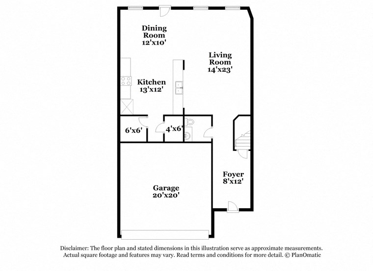a floor plan of a unit with a bedroom and a living room