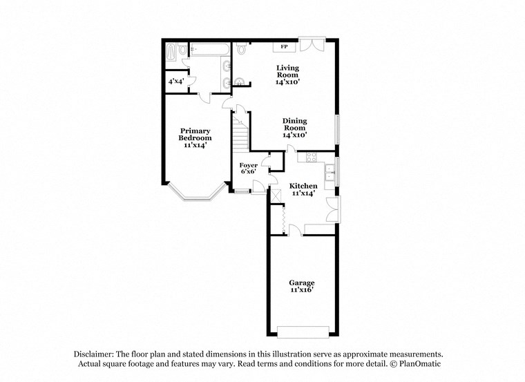 a floor plan of a town house with a bedroom and a living room