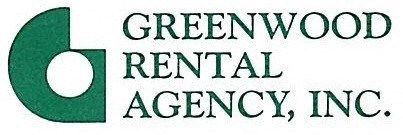 The image is a logo of Greenwood Rental Agency, Inc.