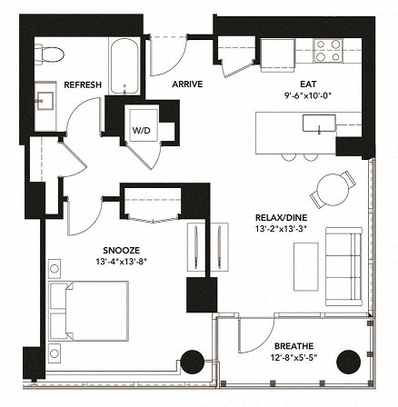 775 Floor Plan at The Elle Apartments, Chicago, IL