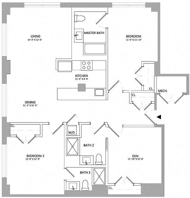 2 Bed/3 Bath Den-01-8-9