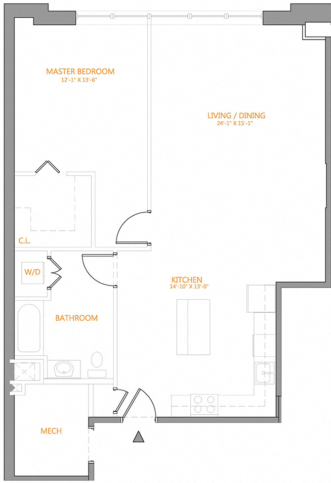 1 Bed/1 Bath-4A