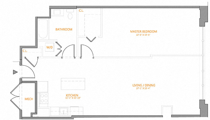 1 Bed/1 Bath-4C