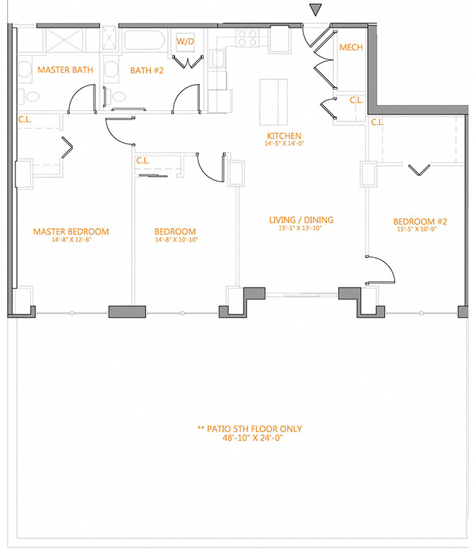 3 Bed/2 Bath-5-6M