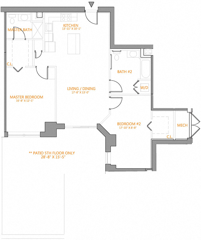 2 Bed/2 Bath-5G