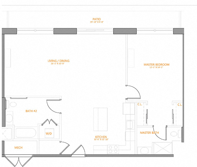 1 Bed/2 Bath-7N