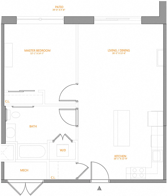 1 Bed/1 Bath-7P
