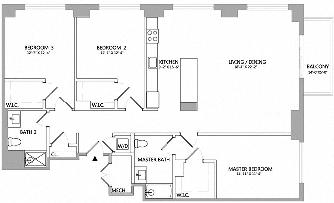 3 Bed/2 Bath-3DB