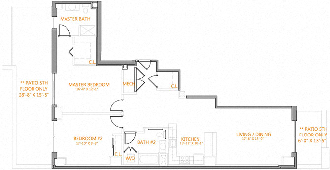 2 Bed/2 Bath-F