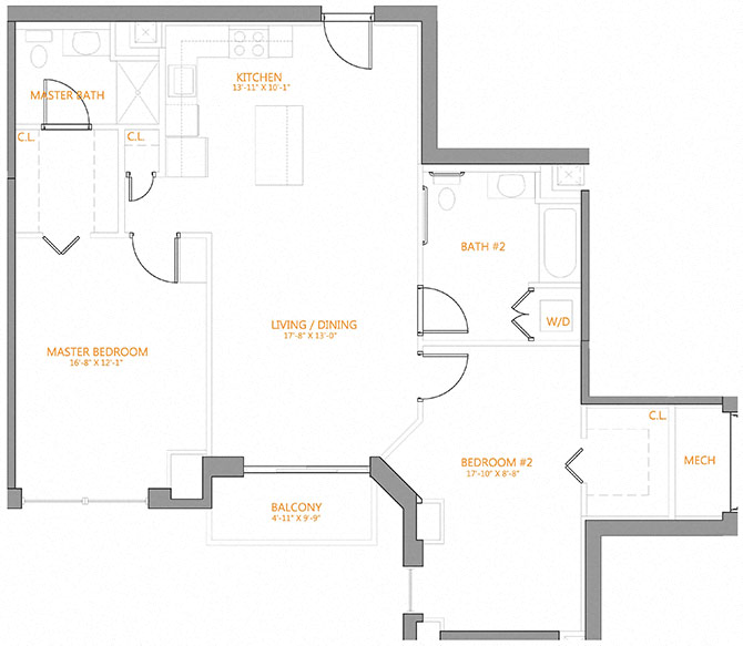 2 Bed/2 Bath-G