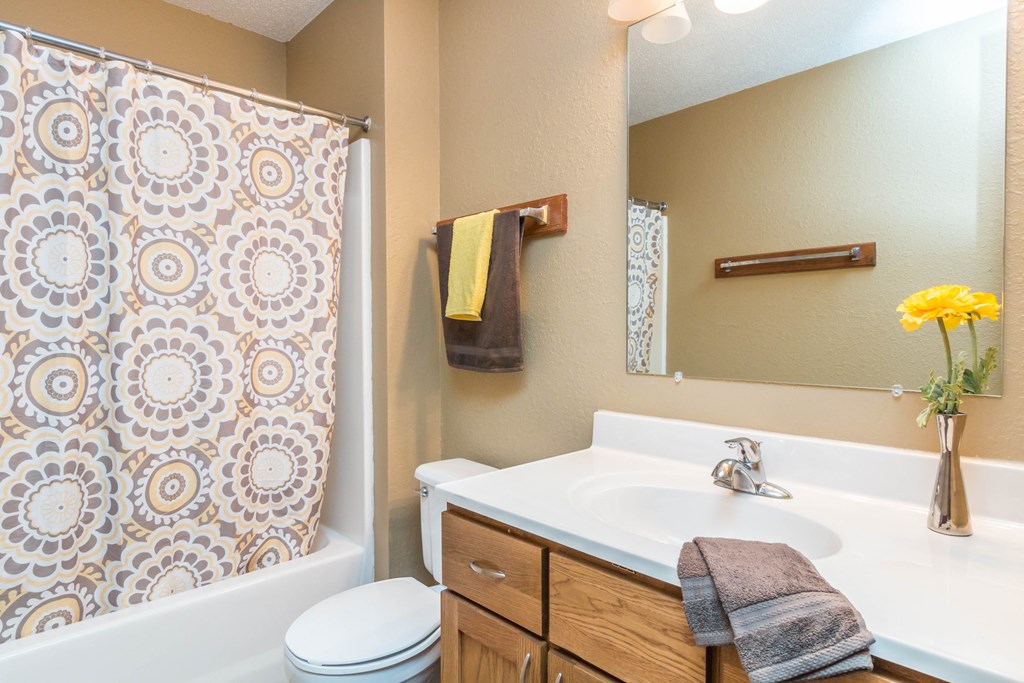 a bathroom with a shower and a sink and a toilet