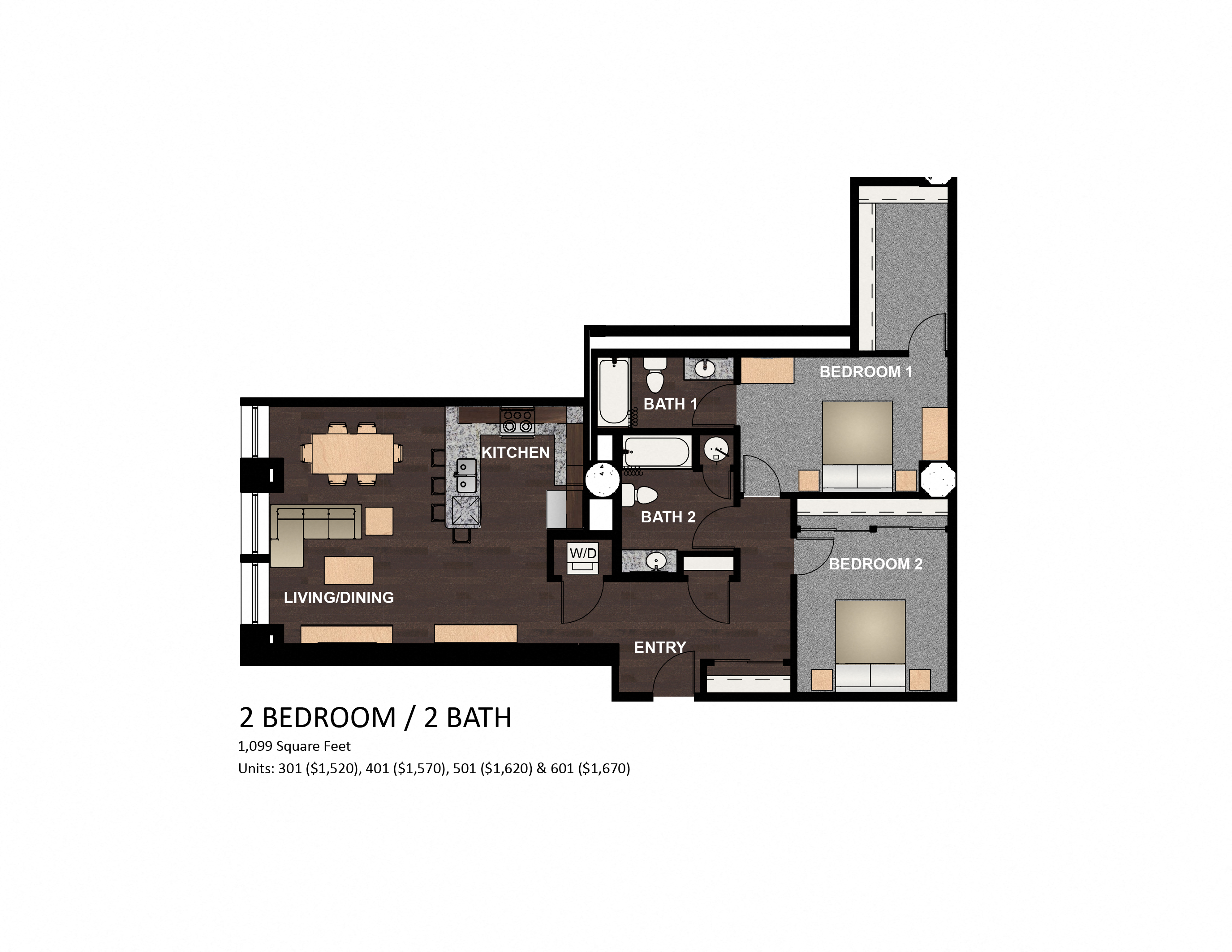 Unit 1 at River Landing at Mirabeau, Spokane Valley, WA, 99216