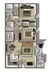 The Charleston floor plan at Summerville Station Apartments for rent in Summerville