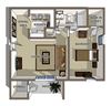 The Georgetown floor plan at Summerville Station Apartments in Summerville
