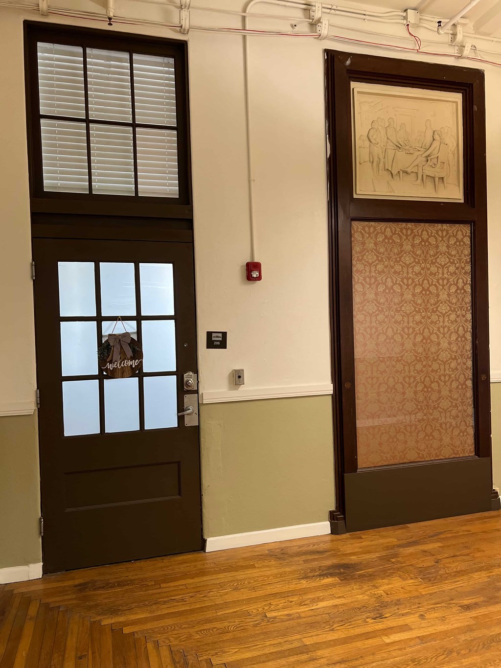 the front door to our new office is open