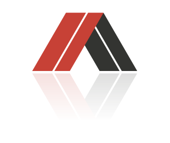 A black and red geometric shape with a reflective surface.