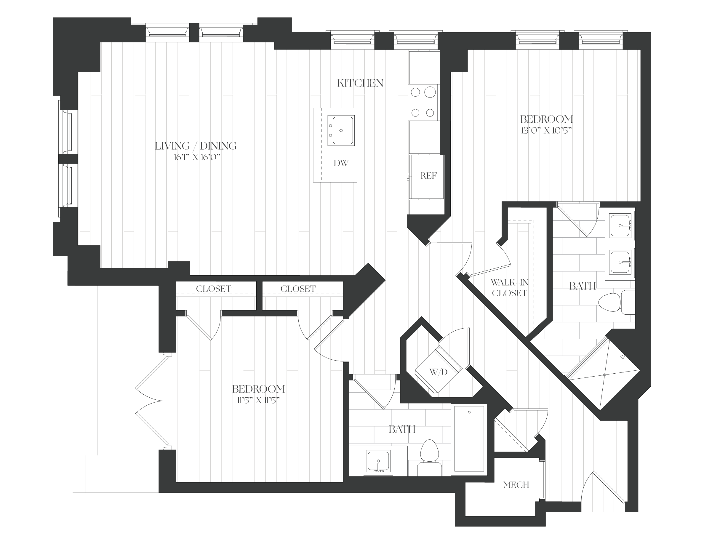2 Bed/2 Bath-2B-4