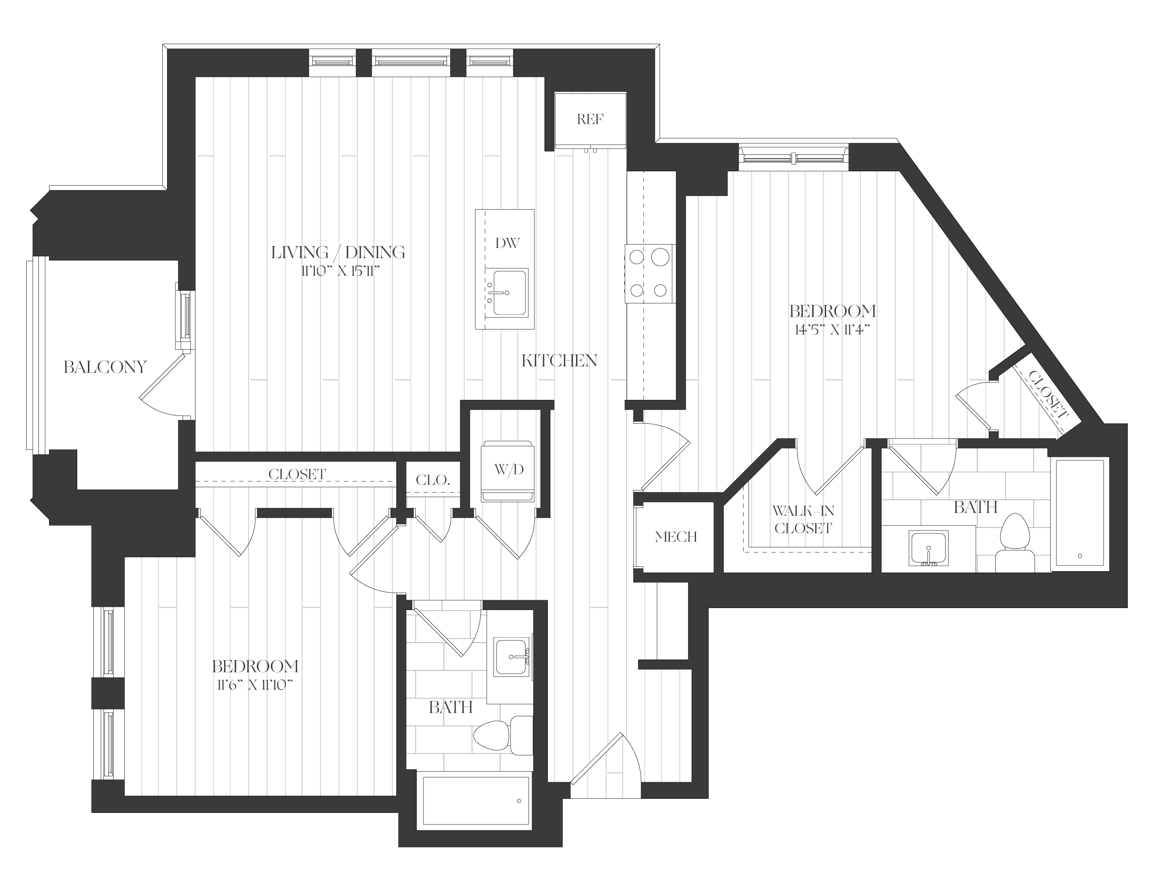 2 Bed/2 Bath-2B-6