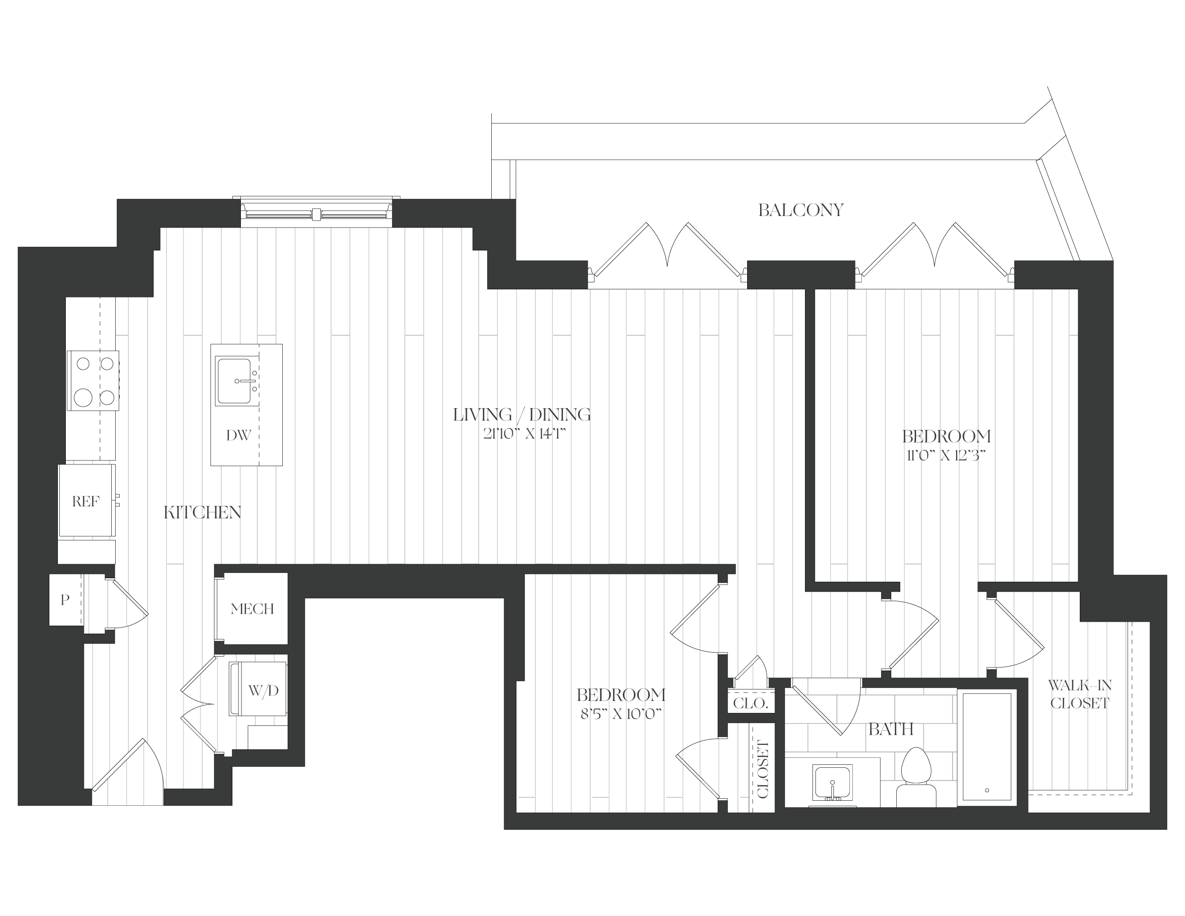 JR 2 Bed/1 Bath-2JR-5