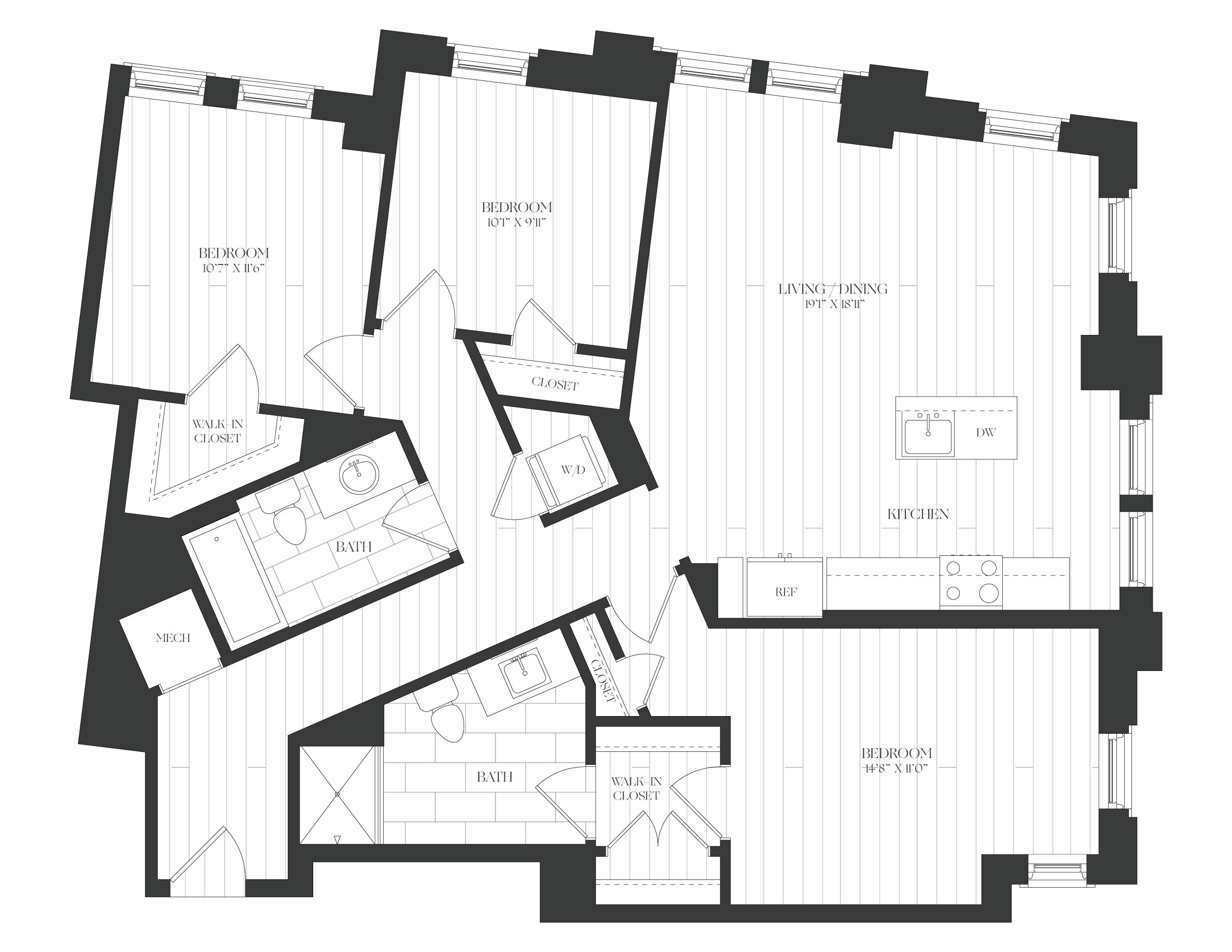 3 Bed/2 Bath-3JR-1
