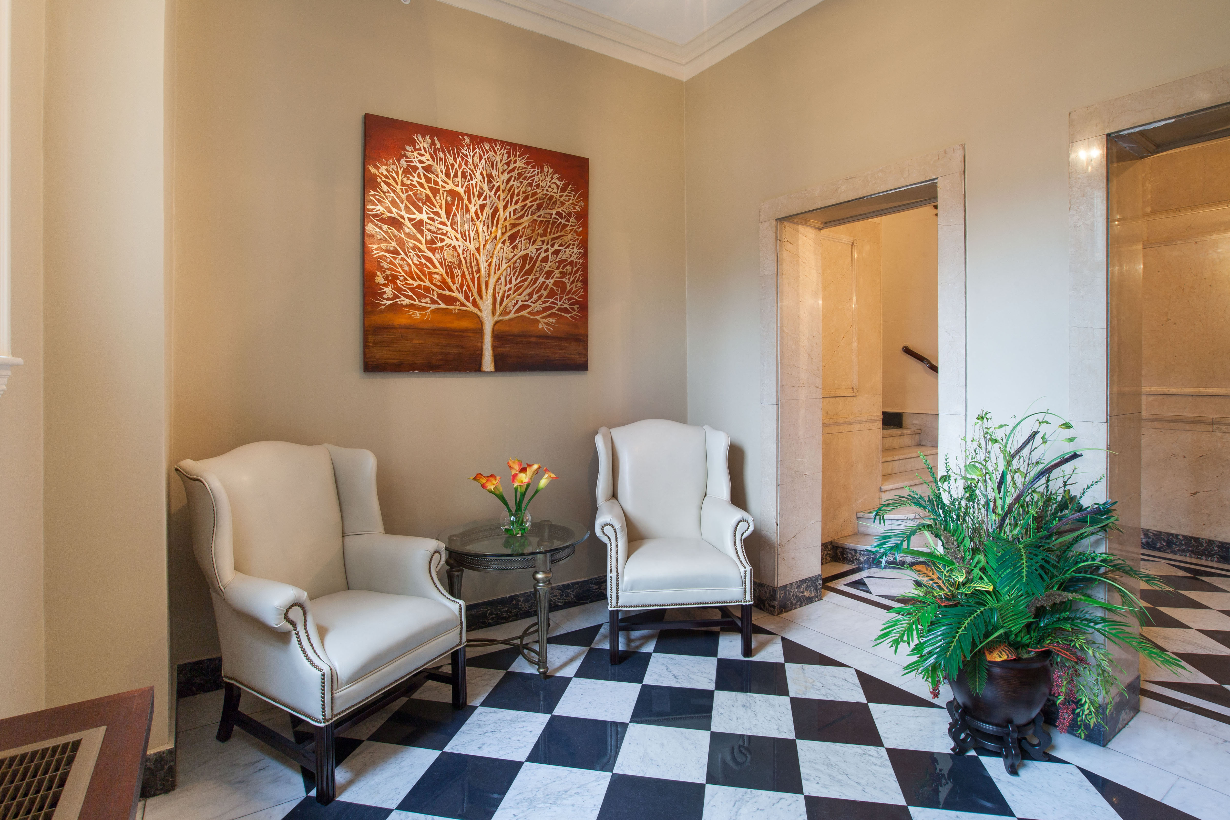 Common Lobby Area at The Regent, Brookline, MA
