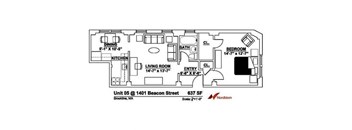 Floor plan at The Regent, Brookline