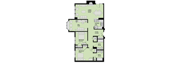 Floor plan at Marion Square, Brookline, MA