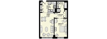 Floor plan at Marion Square, Brookline,Massachusetts