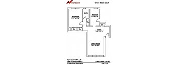 Floor plan at Green Street, Massachusetts
