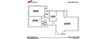 Floor plan at Green Street, Brookline, 02446