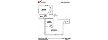 Floor plan at Green Street, Massachusetts, 02446