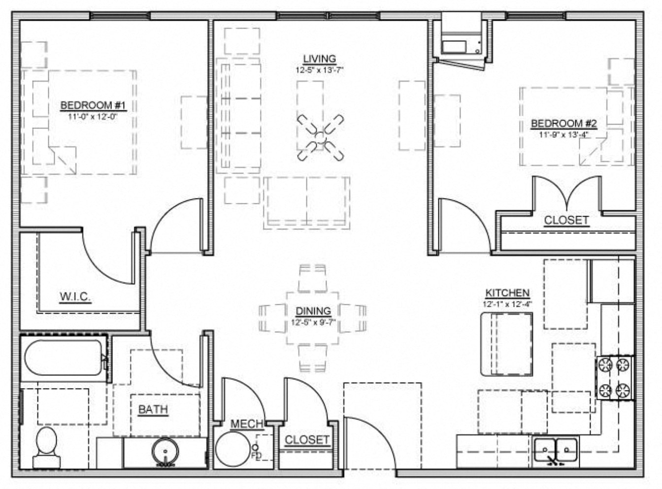 2-Bedroom Floor Plan