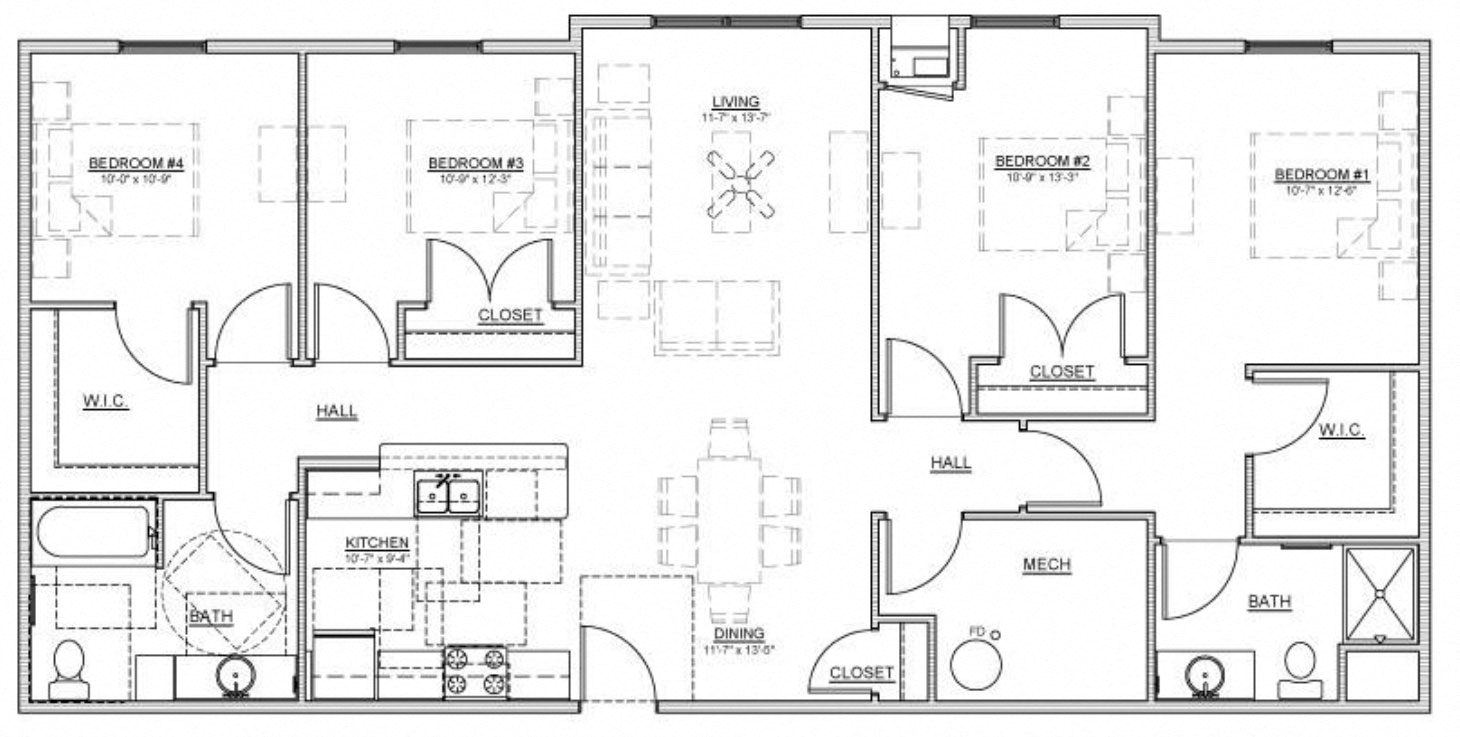 4-Bedroom Floor Plan