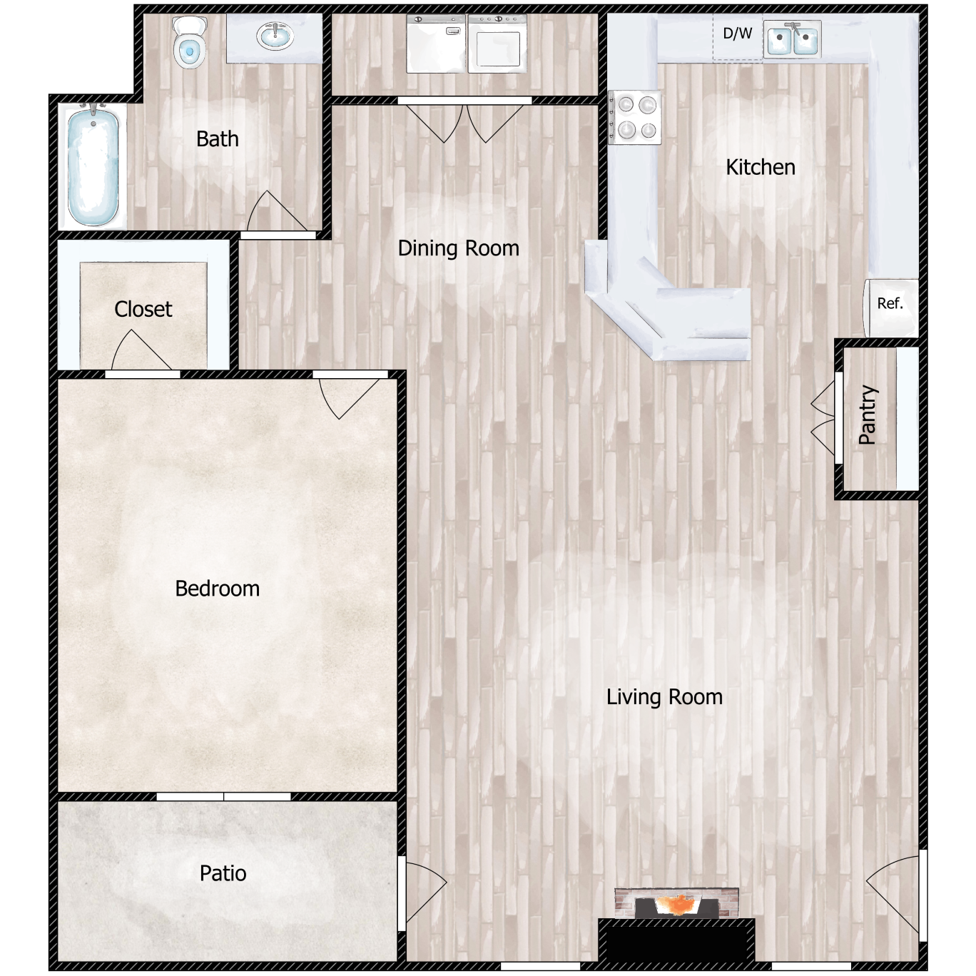 1x1 1000 Sq Ft