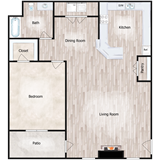1-bedroom apartment at Stonewater Place Apartments in Jackson